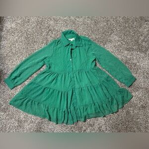 Green Button-Up Dress